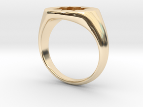P O W E R Signet Ring - Small in 9K Yellow Gold : 9 / 59