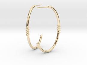 Ellipse Earrings in 9K Yellow Gold 