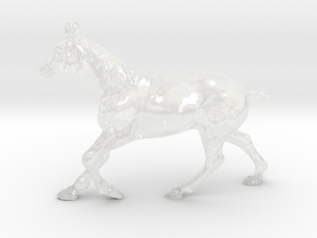 28mm horse in Clear Ultra Fine Detail Plastic