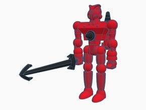 Spectrum General King Atlas Micronauts Figure in Red Processed Versatile Plastic