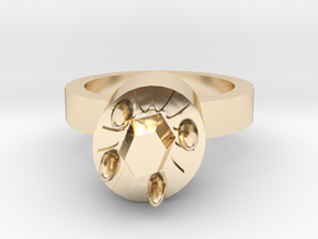Tiger Woman Ring 20x20 Mm in 14K Yellow Gold