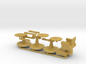 Game Pieces Federation (TOS) in Tan Fine Detail Plastic