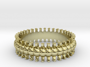 Vertebrate bone in 18k Gold Plated Brass: Extra Small
