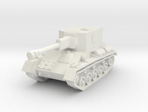 SU-76 IS-10 Tank Destroyer 1/100 in White Natural Versatile Plastic