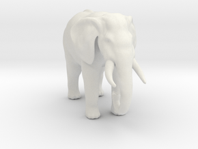 Printle Animal Elephant - 1/20 in White Natural Versatile Plastic