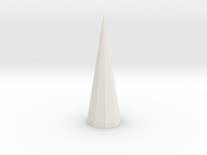 03. Decagonal Pyramid - 1 in in White Natural Versatile Plastic