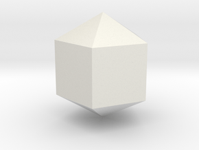 04. Elongated Pentagonal Dipyramid - 1in in White Natural Versatile Plastic