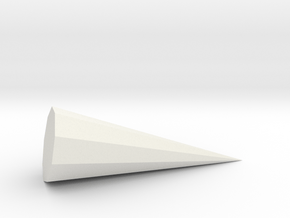 09. Enneagonal Pyramid - 1in in White Natural Versatile Plastic