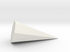 12. Heptagonal Pyramid - 1in in White Natural Versatile Plastic