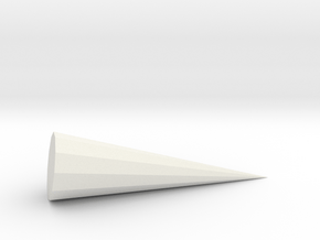 10. Hendecagonal Pyramid - 1in in White Natural Versatile Plastic
