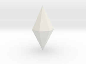 11. Heptagonal Dipyramid - 1in in White Natural Versatile Plastic