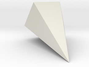 19. Pentagonal Pyramid - 1in in White Natural Versatile Plastic