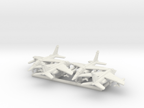 Alpha Jet in White Natural Versatile Plastic: 6mm