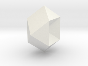 04. Rhombic Dodecahemioctahedron - 1in in White Natural Versatile Plastic