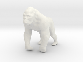 Printle Animal Gorilla 02 - 1/24 in White Natural Versatile Plastic