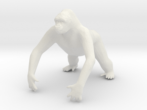 Printle Animal Gorilla 03 - 1/24 in White Natural Versatile Plastic