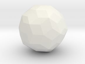 13. Rhombic Enneacontahedron - 1in in White Natural Versatile Plastic