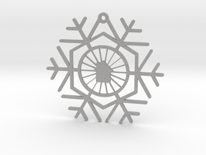 Bike & Build Snowflake  in Aluminum