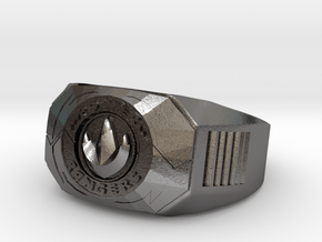 Green Power Ranger Morpher Ring Size 10 in Polished Nickel Steel
