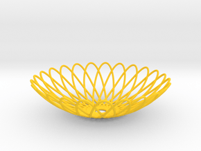 Spirograph Pot 02 in Yellow Smooth Versatile Plastic