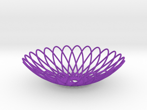 Spirograph Pot 02 in Purple Smooth Versatile Plastic