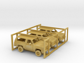 1/160 1989-91 Chevrolet Blazer 3 Car Set Kit in Tan Fine Detail Plastic