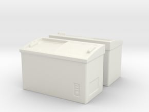 Restaurant Refrigerator (x2) 1/87 in White Natural Versatile Plastic