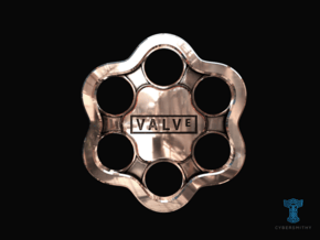 Valve Pendant in 14k Rose Gold