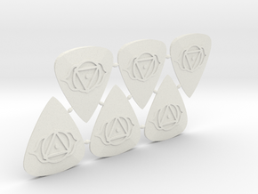 Ajna Guitar Pick (6 Pack) in White Natural Versatile Plastic