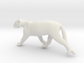 Printle Animal Cougar 01 - 1/24 in White Natural Versatile Plastic
