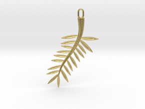 Palme d'or pendant in Natural Brass: Small
