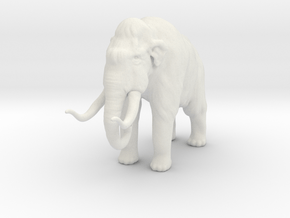 Printle Animal Mammoth - 1/24 in White Natural Versatile Plastic