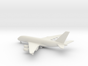 Airbus A380-800 in White Natural Versatile Plastic: 1:1000