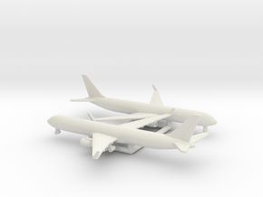 Boeing 767-400 (winglets) in White Natural Versatile Plastic: 1:1000