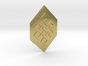 Endless Knot Dual Guitar Pick (Metal) in Natural Brass