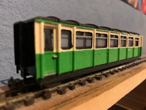 Ffestiniog Rly tin carr 3rd coach NO.121 in Tan Fine Detail Plastic