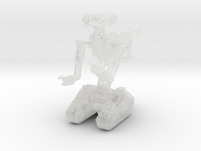 Johnny 5 robot 3 inch figure model for scifi games in Clear Ultra Fine Detail Plastic