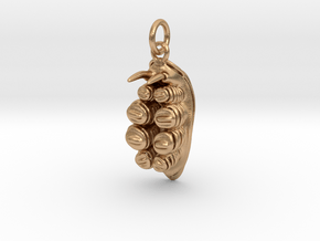 Doto the nudibranch pendant in Natural Bronze (Interlocking Parts)
