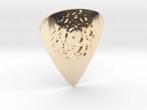 Sahasrara Guitar Pick (Metal) in 14k Gold Plated Brass