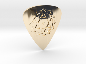 Anahata Guitar Pick (Metal) in 14k Gold Plated Brass