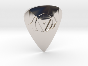 Ajna Guitar Pick (Metal) in Rhodium Plated Brass