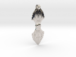 Vajra Guitar Pick Pendant in Platinum