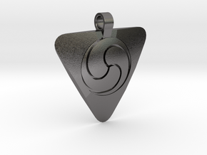 Gankyil Guitar Pick Pendant in Processed Stainless Steel 316L (BJT)
