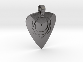 Svadhishthana Guitar Pick Pendant in Processed Stainless Steel 316L (BJT)
