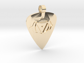 Ajna Guitar Pick Pendant in 14k Gold Plated Brass