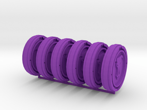 Minotaur chapter Tokens 25,8mm numbers in Purple Smooth Versatile Plastic