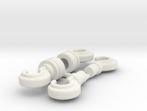 TF Seige Earthrise Hook Hands Set in White Natural Versatile Plastic: Small