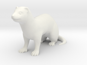 Printle Animal Ferret - 1/24 in White Natural Versatile Plastic