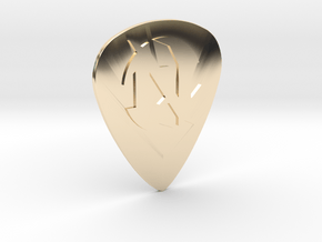 NiTride Standard Guitar Pick (Metal) in 14K Yellow Gold