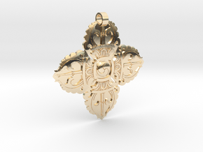 Vishvavajra Pendant in 14k Gold Plated Brass